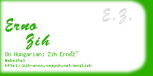 erno zih business card